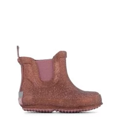 CeLaVi Glittery Ankle High Rain Boots Burlwood
