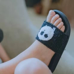 Melting Mask Fuzzy Slippers Black -Bisgaard Store 1024x1024 107