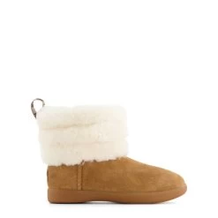 Ugg Mini Quilted Fluff Ankle Boots Chestnut