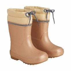 CeLaVi Lined Rain Boots Champagne Beige