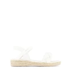 Mayoral Jute Braid Platform Sandals White