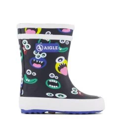 Aigle Baby Flac Theme Monstres Rain Boots Black