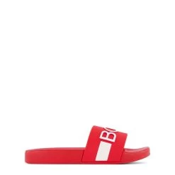 Boss Logo Slide Sandals Red