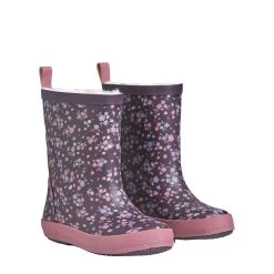 CeLaVi Floral Lined Rain Boots Plum Perfect