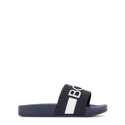 Boss Logo Slide Sandals Navy