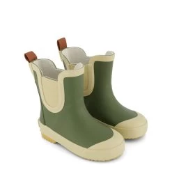 Wells Color-blocked Rain Boots Moss Green/Sand -Bisgaard Store 1024x1024 1336
