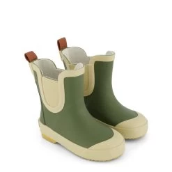 Wells Color-blocked Rain Boots Moss Green/Sand -Bisgaard Store 1024x1024 1338