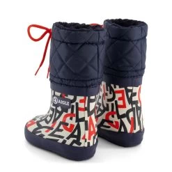 Aigle Giboulee Lined Branded Printed Rain Boots Navy -Bisgaard Store 1024x1024 1487