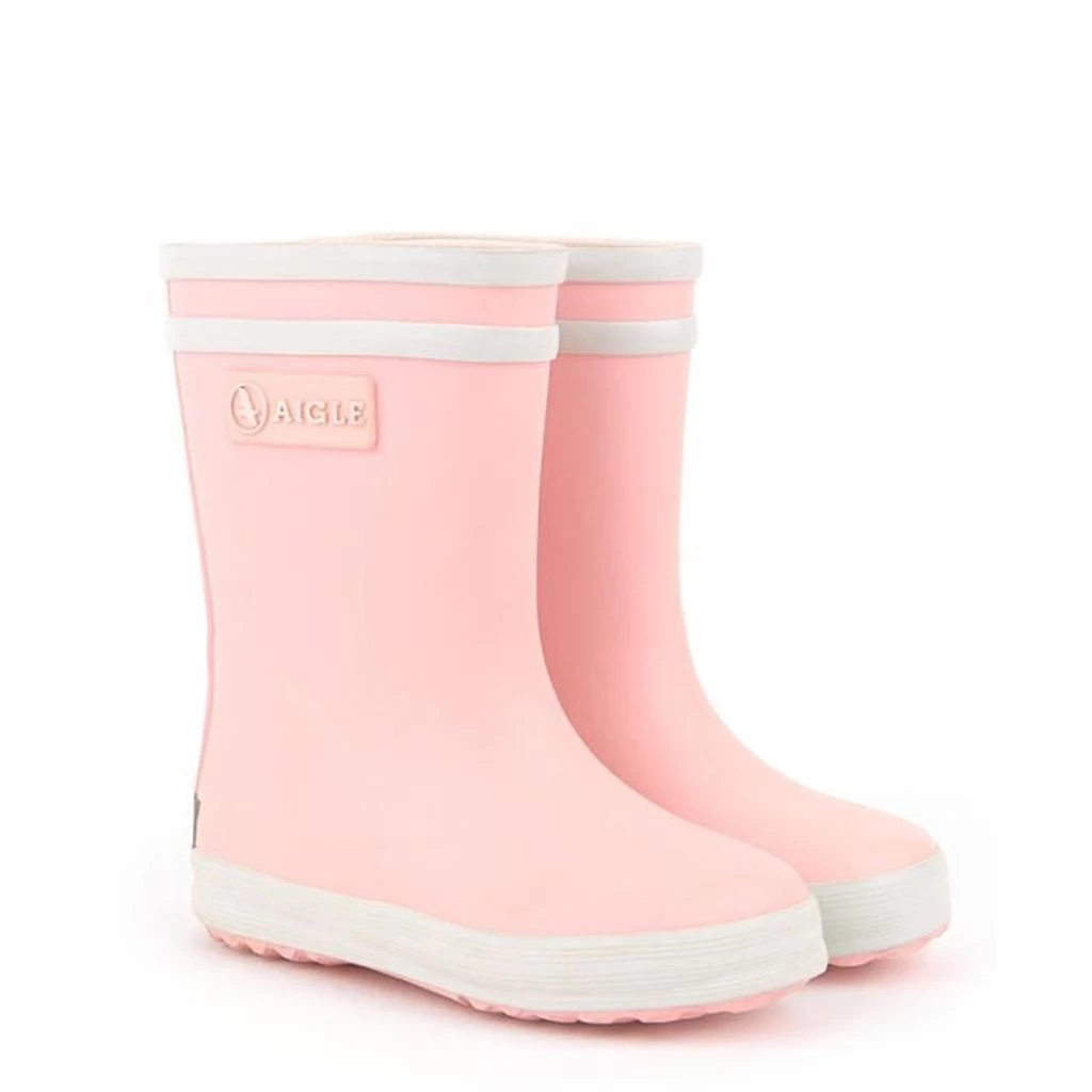 Aigle Marshmallow Pink Rain Boots - Baby Flac 4 Aigle Marshmallow Pink Rain Boots - Baby Flac - Image 2
