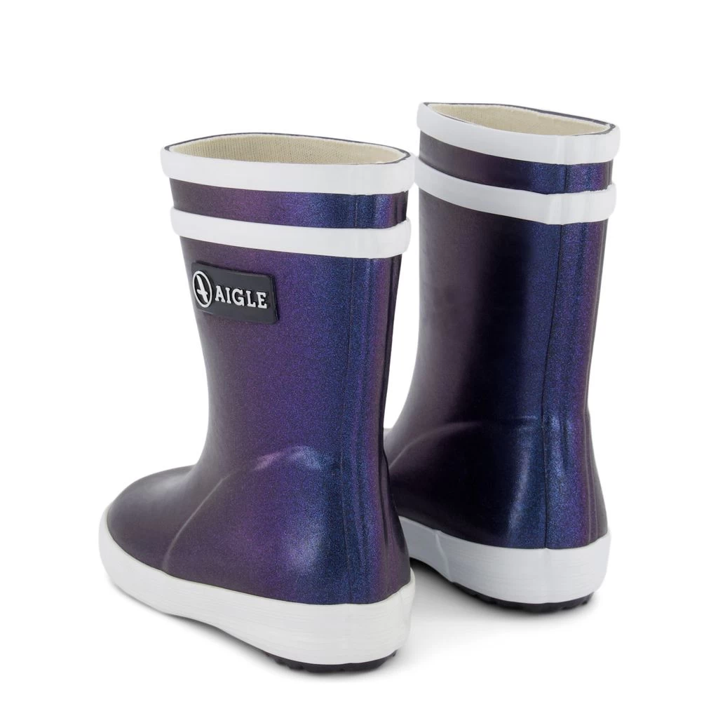 Aigle Lolly Pop Cosmos Rain Boots Metallic Navy Blue 6 Aigle Lolly Pop Cosmos Rain Boots Metallic Navy Blue - Image 4