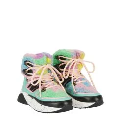 Stella McCartney Kids Boots In Fleece Multicolor