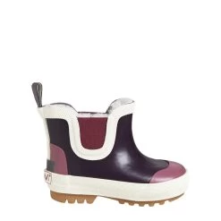 CeLaVi Lined Ankle High Rain Boots Plum Perfect