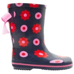 Jacadi Floral Rain Boots Navy