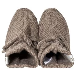 Knitted Booties Wood Brown -Bisgaard Store 1024x1024 1804