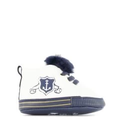 Ikks Pompom Crib Shoes White