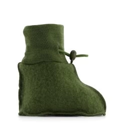 Merino Booties Moss Green