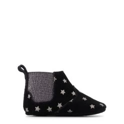 Ikks Star Print Crib Shoes Black