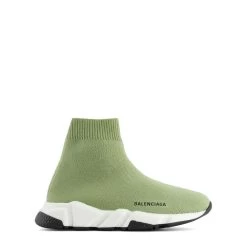 Balenciaga Speed LT Recycled Branded Trainers Khaki