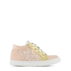 Mousse Zip Top Sneakers Nude/Dore