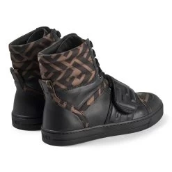 FENDI FF High Top Sneakers Brown -Bisgaard Store 1024x1024 2236
