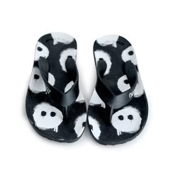 Melting Mask Flip Flops Black