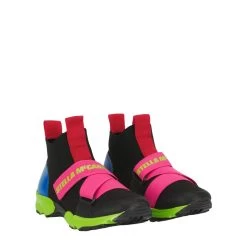 Stella McCartney Kids Sneakers With Criss Crossed Straps Black