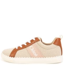 Chloé Branded Sneakers Beige -Bisgaard Store 1024x1024 2563