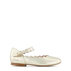 Chloé Logo Ballerina Shoes Light Beige