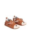 Animal Slippers Leather Brown