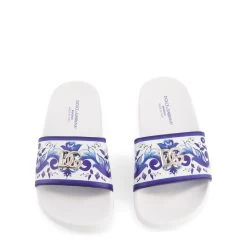Dolce & Gabbana Branded Slide Sandals Blue -Bisgaard Store 1024x1024 400
