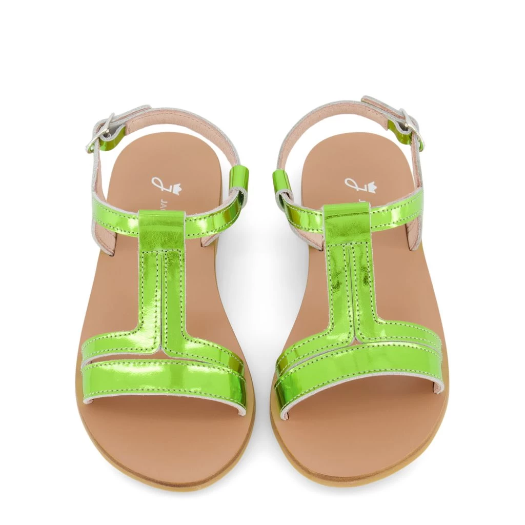 Jacadi Metallic Sandals Green 5 Jacadi Metallic Sandals Green - Image 3