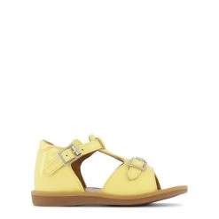 Poppy Buckle Sandals Lemon