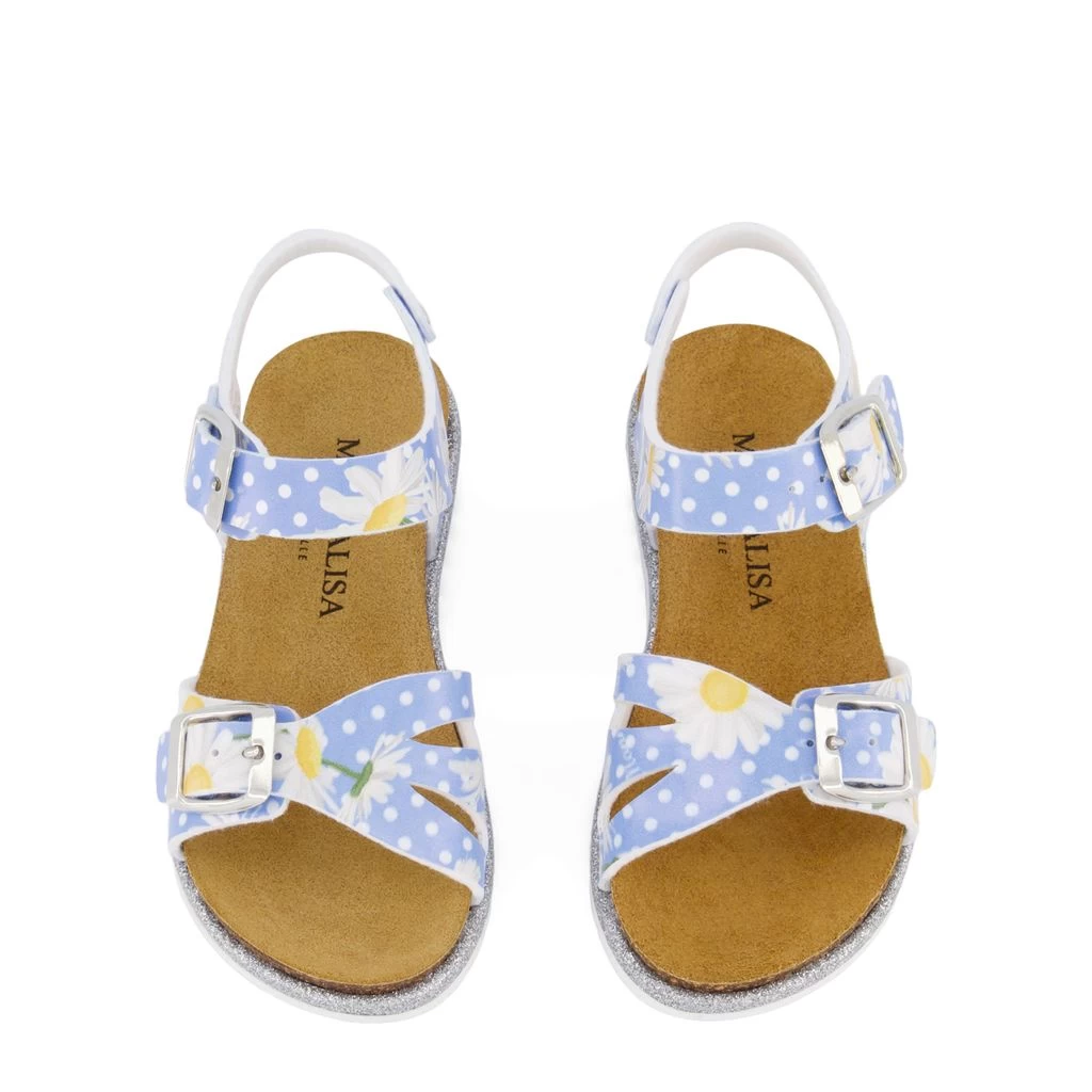 Monnalisa Daisy Sandals Blue 4 Monnalisa Daisy Sandals Blue - Image 2