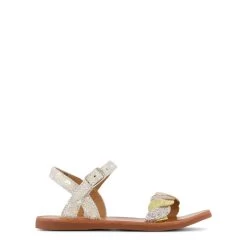 Plagette Twist Sandals Gris/Dore