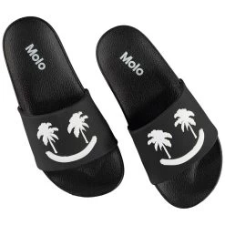 Molo Zhappy Slide Sandals Black Smile