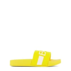 Boss Logo Slide Sandals Yellow