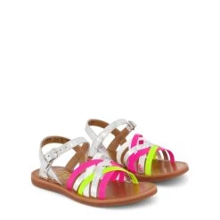 Plagette Lux Sandals Argent/Fluo 7 Plagette Lux Sandals Argent/Fluo -Bisgaard Store 1024x1024 850