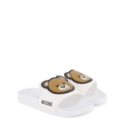 Bear Logo Slide Sandals White -Bisgaard Store 1024x1024 854