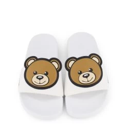 Bear Logo Slide Sandals White -Bisgaard Store 1024x1024 855