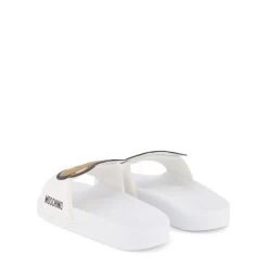 Bear Logo Slide Sandals White -Bisgaard Store 1024x1024 856