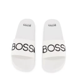 Boss Logo Slide Sandals White -Bisgaard Store 1024x1024 864